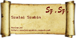 Szalai Szabin névjegykártya